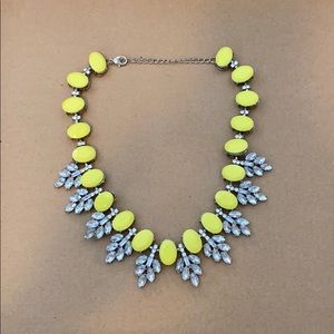 Neon and rhinestone statement necklace